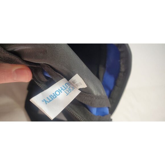 Port Authority Honeycomb Sling Crossbody Bag Blue Embroidered - Picture 6 of 9